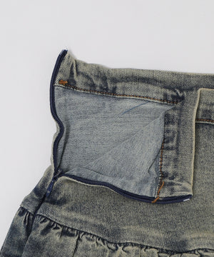 レースアップティアードミニスカパン