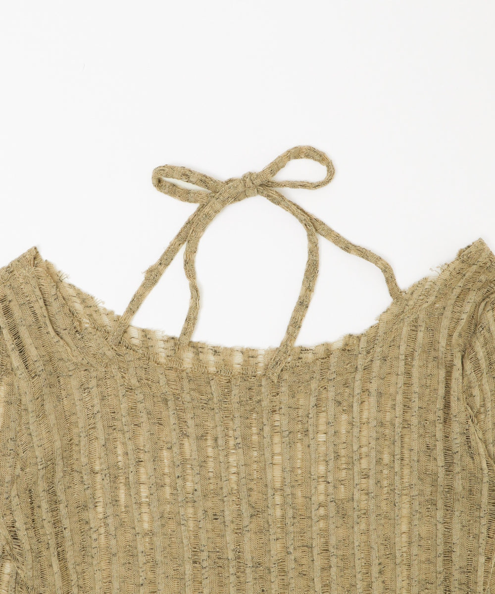 チョーカーデザインニット