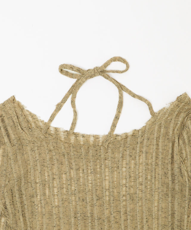 チョーカーデザインニット