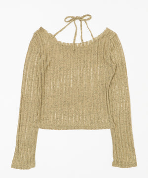 チョーカーデザインニット