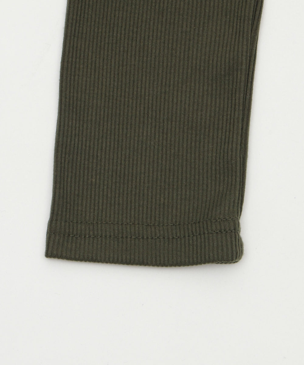 サイドギャザーヘンリーネックロゴTOP