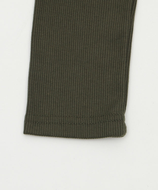 サイドギャザーヘンリーネックロゴTOP