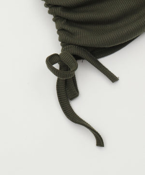 サイドギャザーヘンリーネックロゴTOP