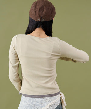 ベージュ モデル：160cm F着用