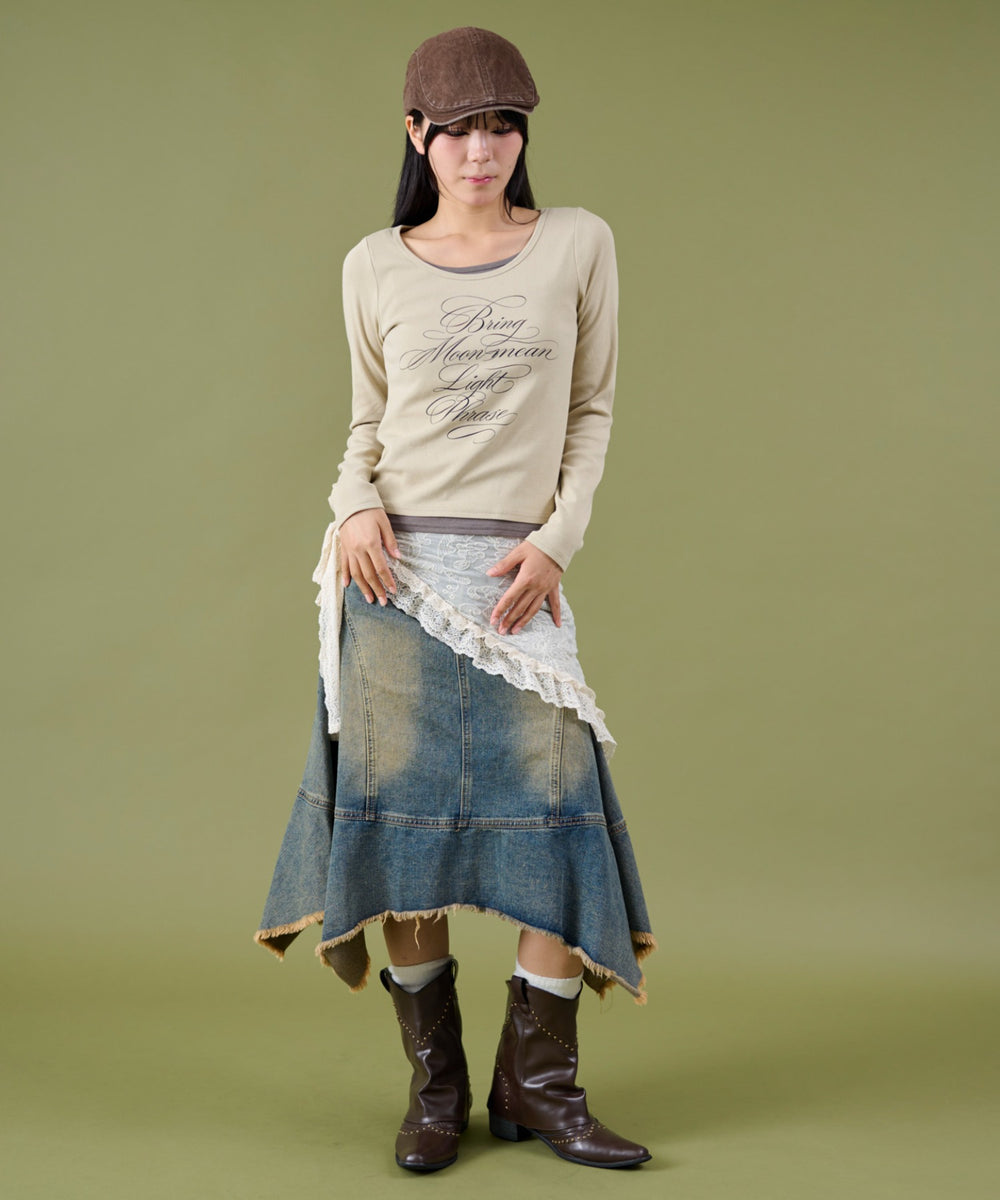 ベージュ モデル：160cm F着用