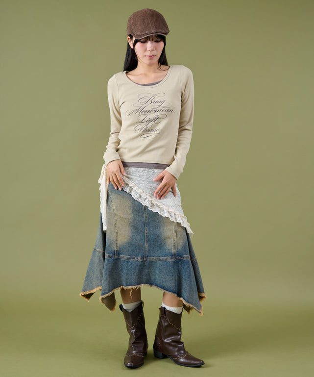 ベージュ モデル：160cm F着用