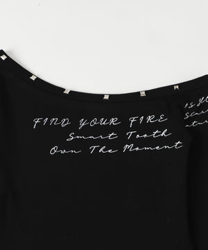 サイドテールスタッズロゴT