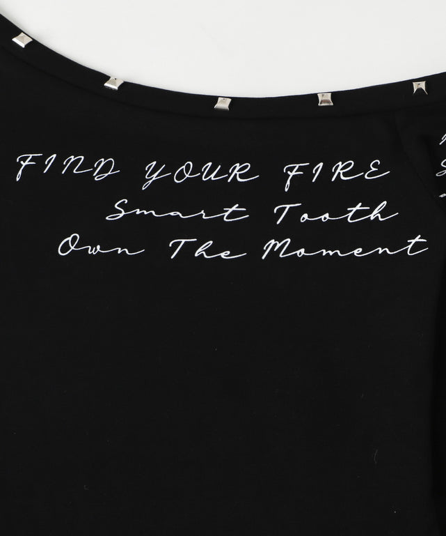 サイドテールスタッズロゴT