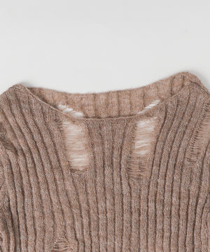 ダメージショートニット