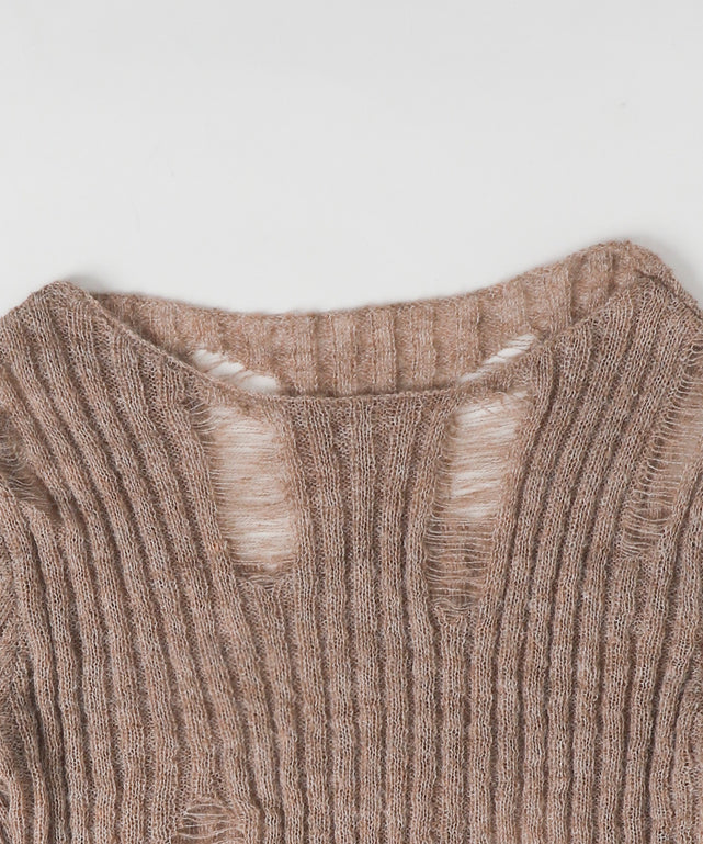 ダメージショートニット