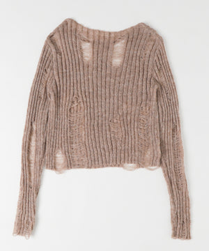 ダメージショートニット