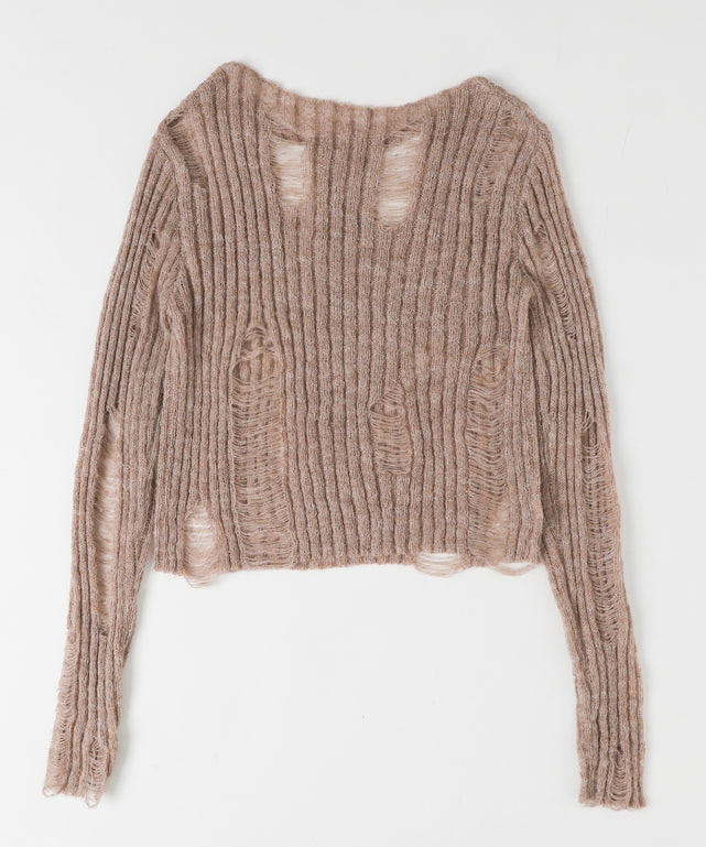 ダメージショートニット