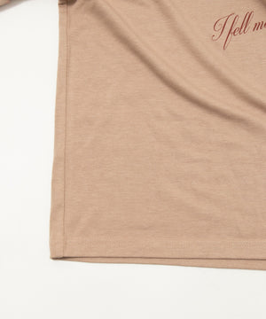 オフショルダークロスロゴトップ