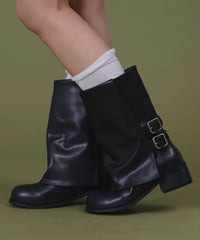 バックルミドルブーツ
