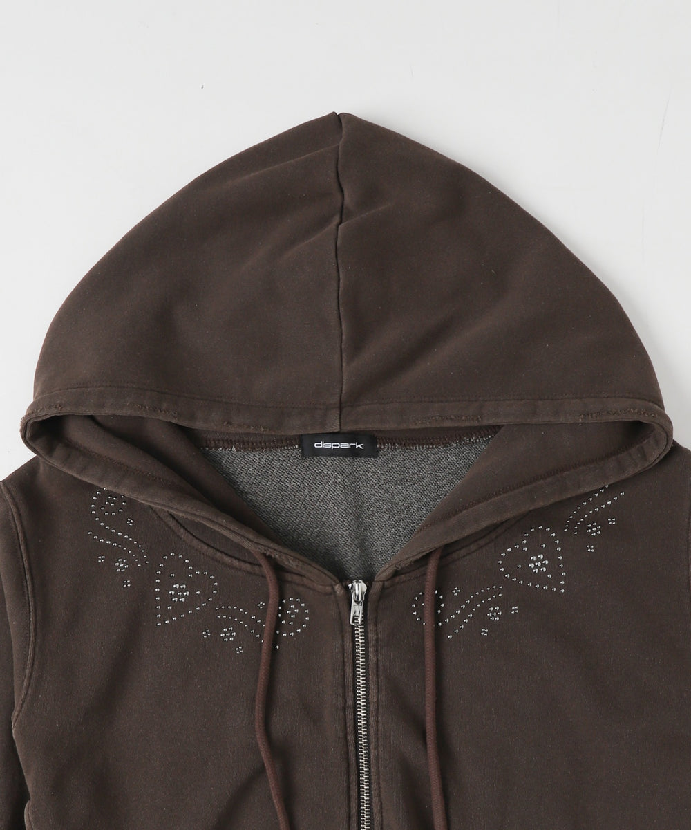 スタッズデザインWジップPK