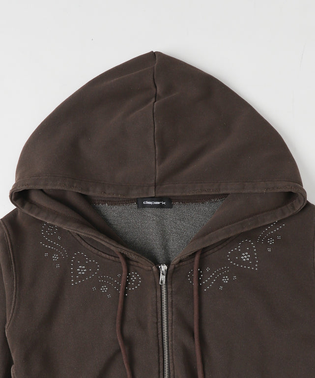 スタッズデザインWジップPK