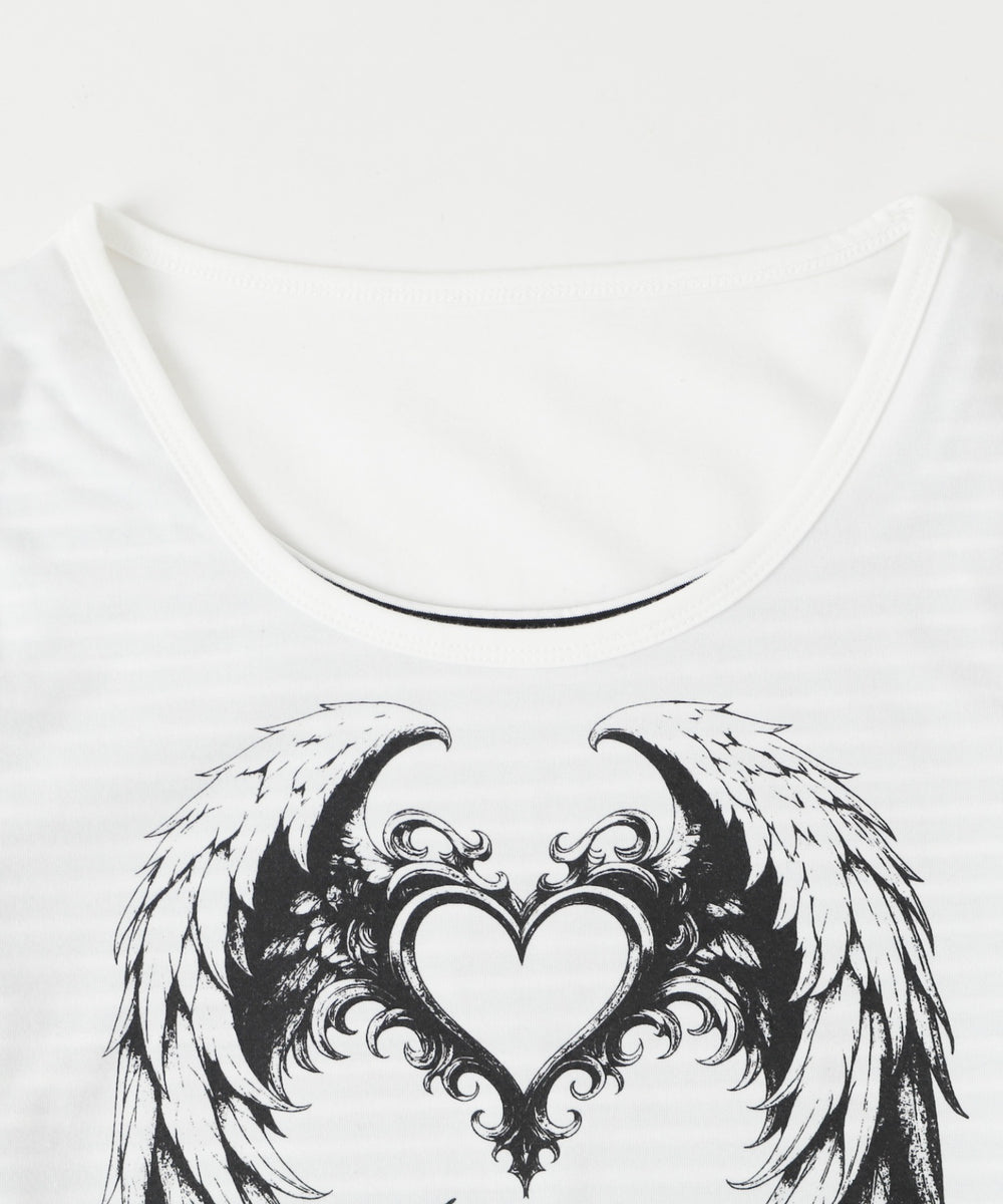 フェイクレイヤードグラッフィックトップ