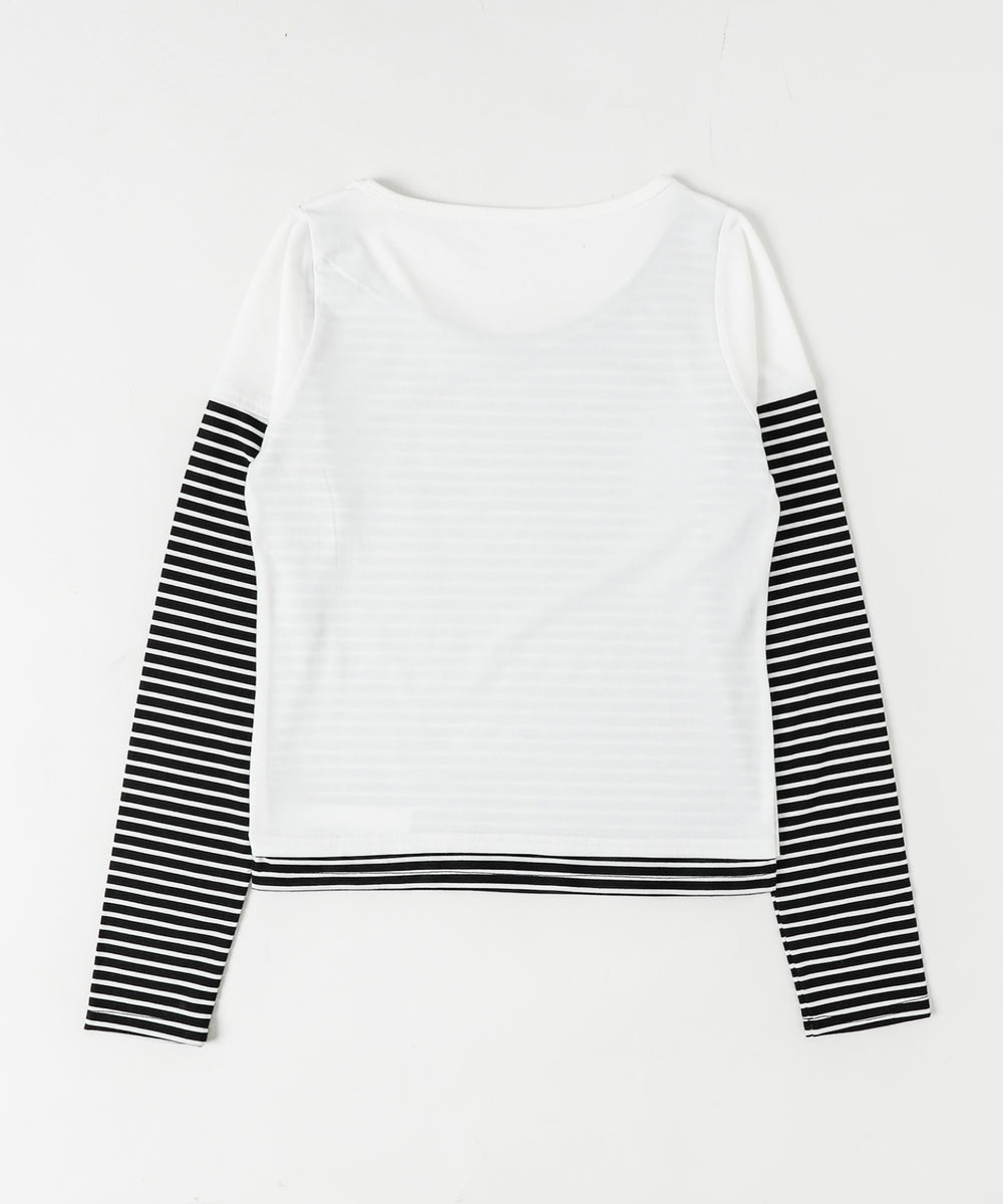 フェイクレイヤードグラッフィックトップ