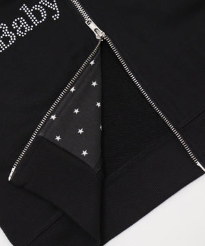 ラインストーンショートパーカー