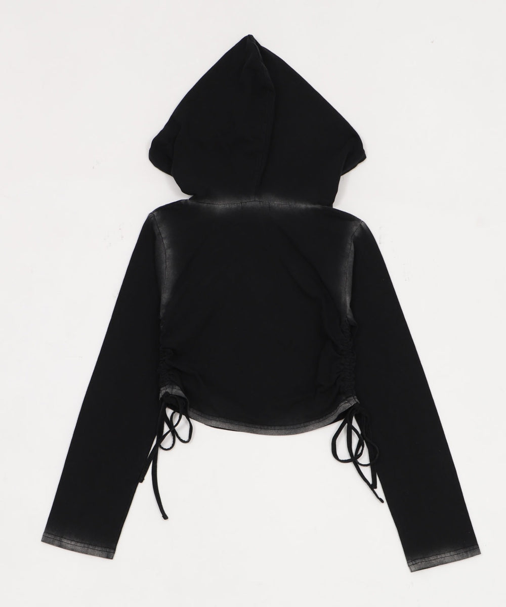 サイドギャザーブリーチフーディー