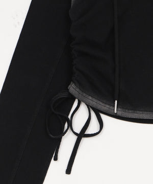 サイドギャザーブリーチフーディー