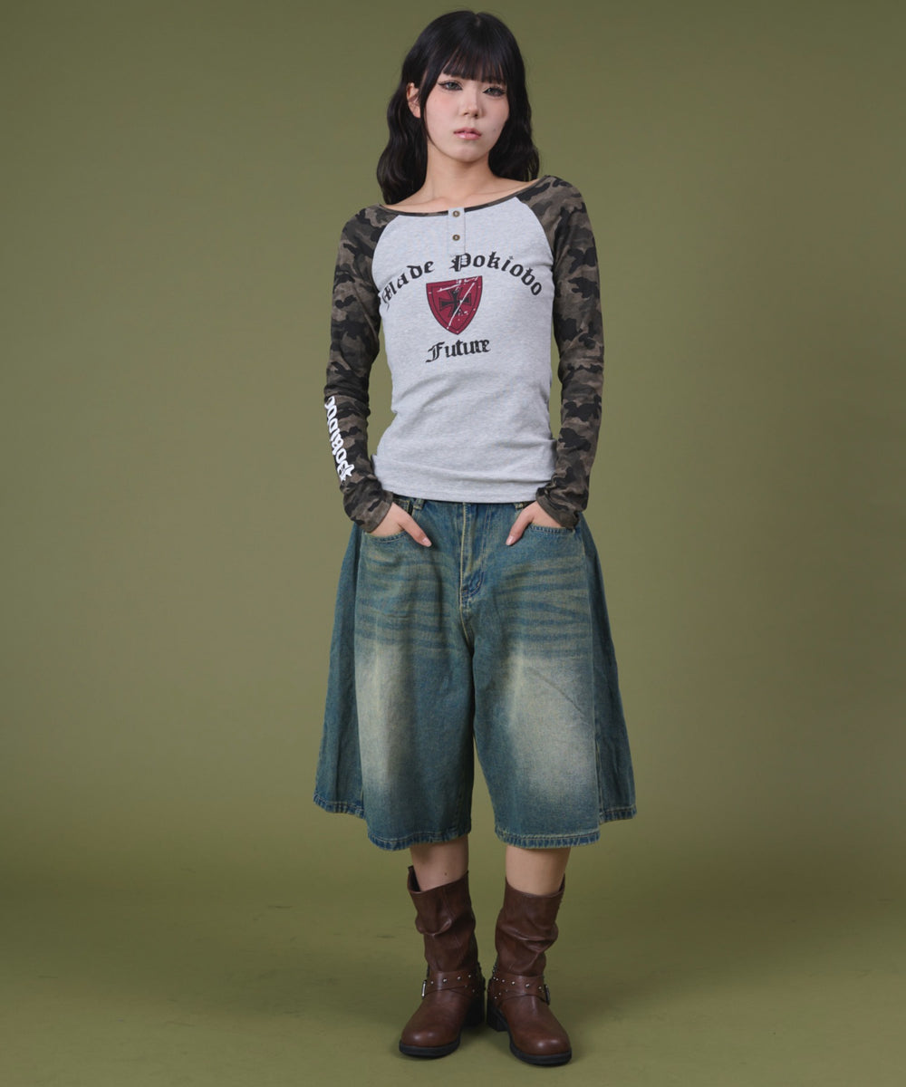 デニム中濃 モデル：160cm S着用