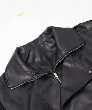 オーバーサイズPUジャケット