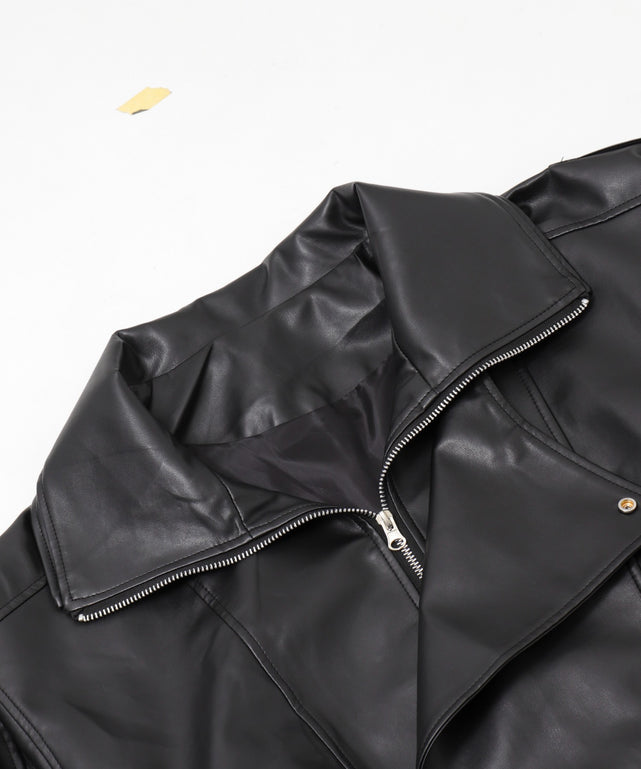 オーバーサイズPUジャケット