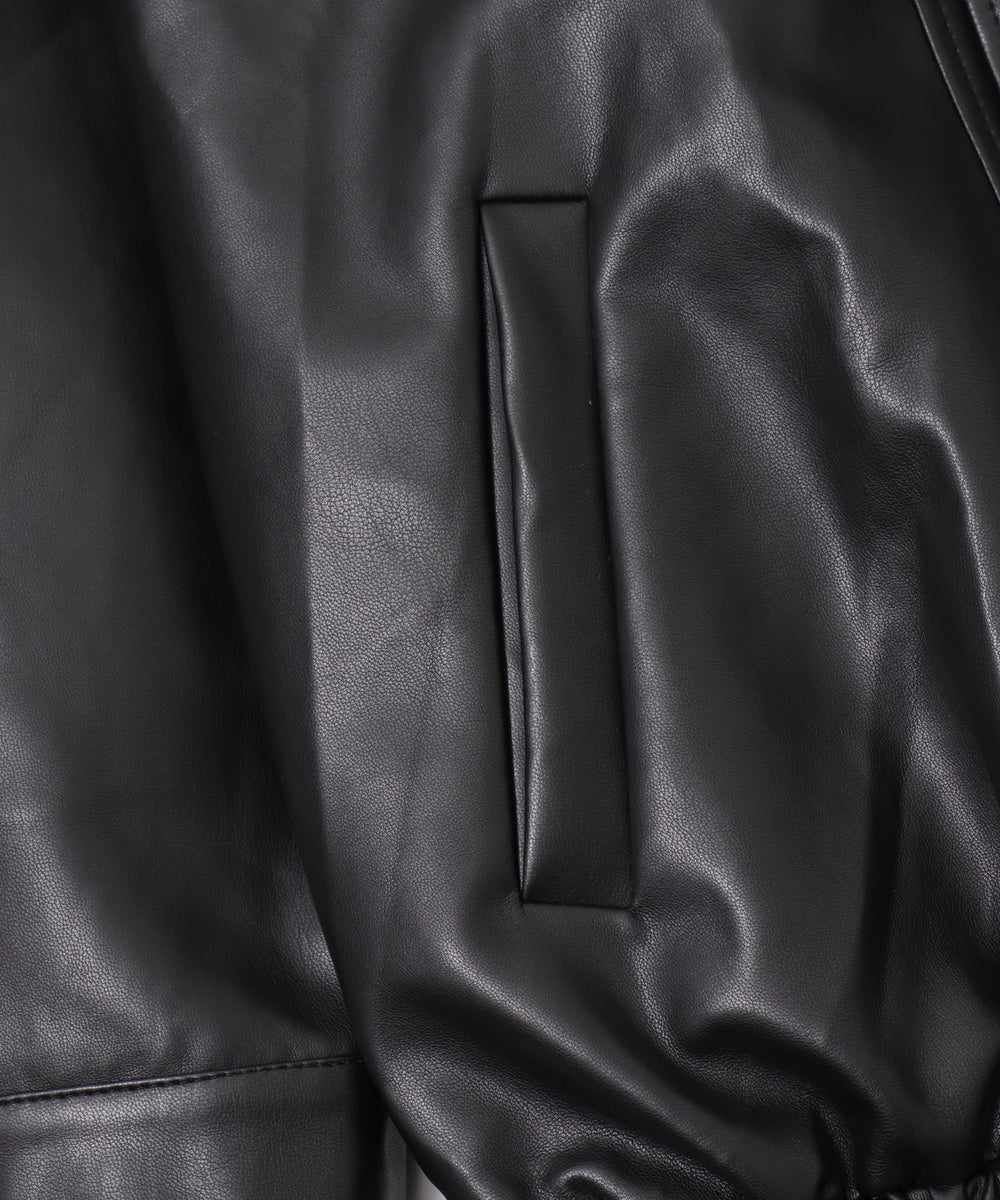 オーバーサイズPUジャケット