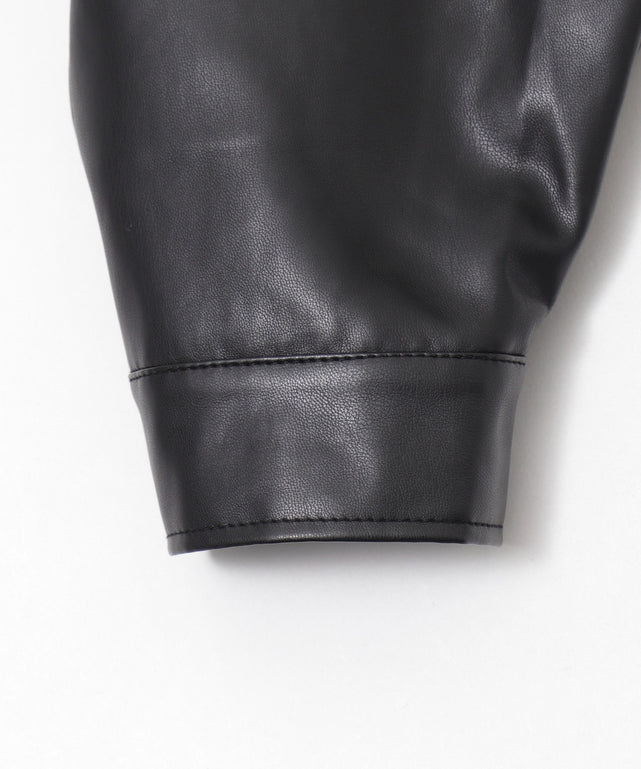 オーバーサイズPUジャケット