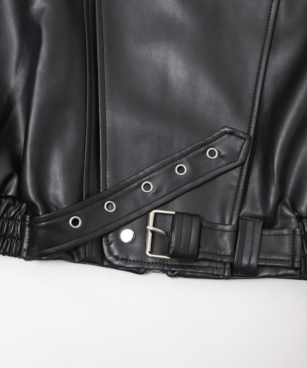 オーバーサイズPUジャケット