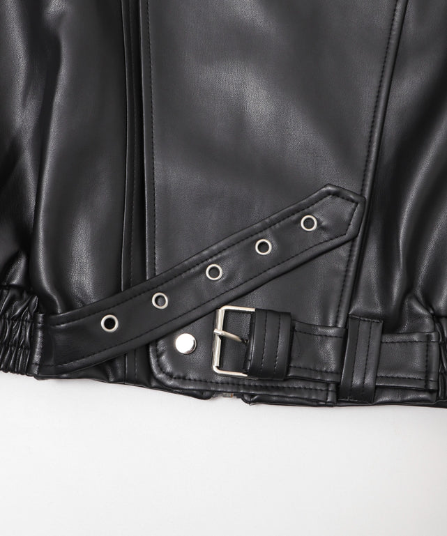 オーバーサイズPUジャケット