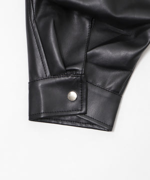 オーバーサイズPUジャケット