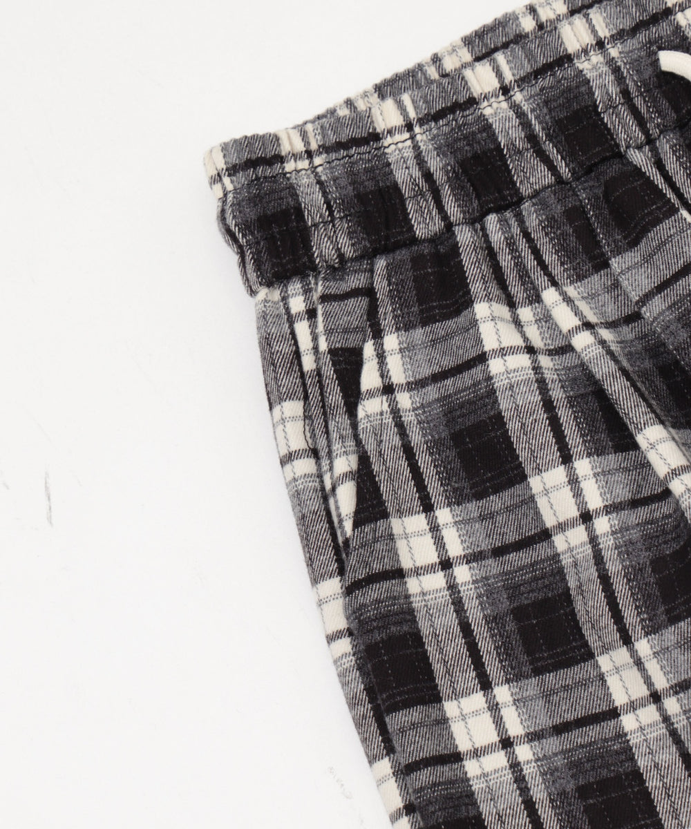ワイドルーズチェックパンツ