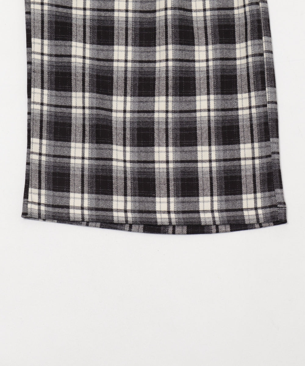 ワイドルーズチェックパンツ