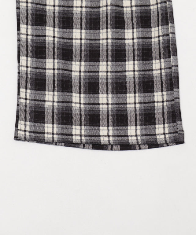 ワイドルーズチェックパンツ