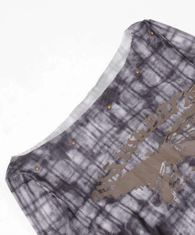 チェックシアーバタフライトップ