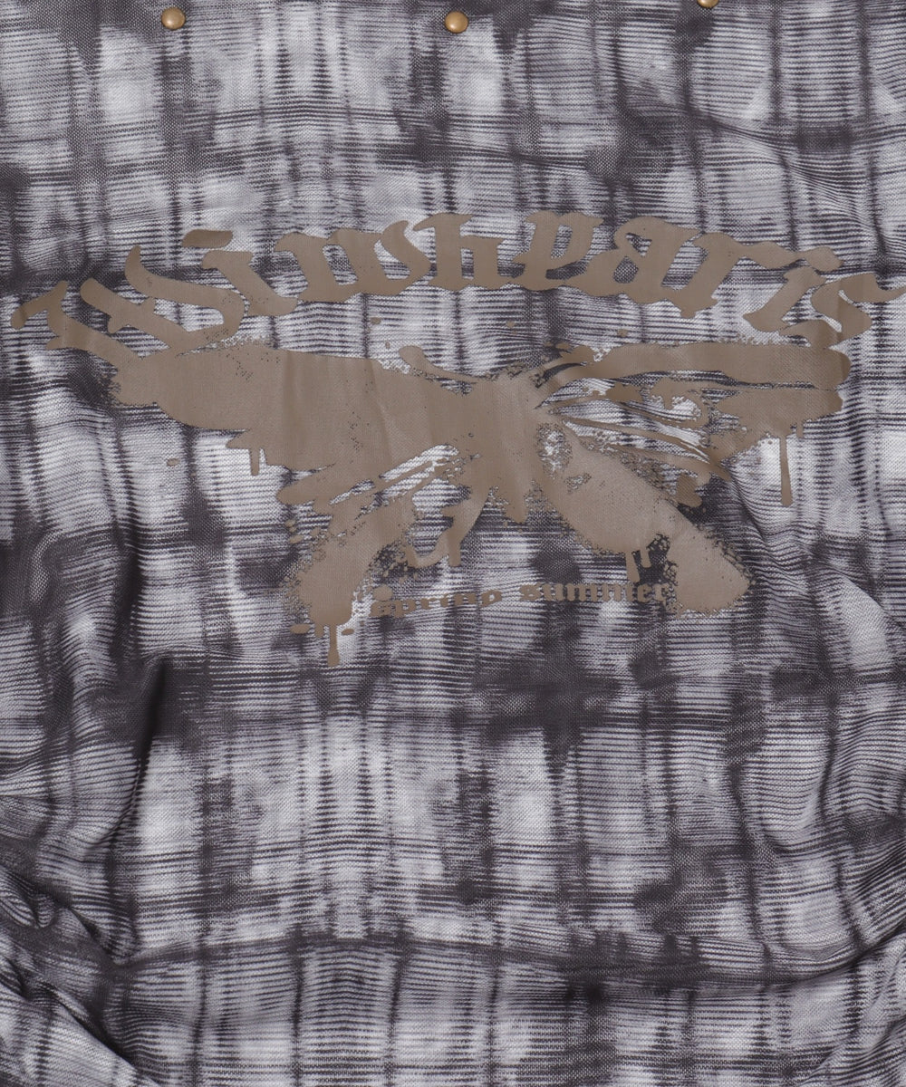 チェックシアーバタフライトップ