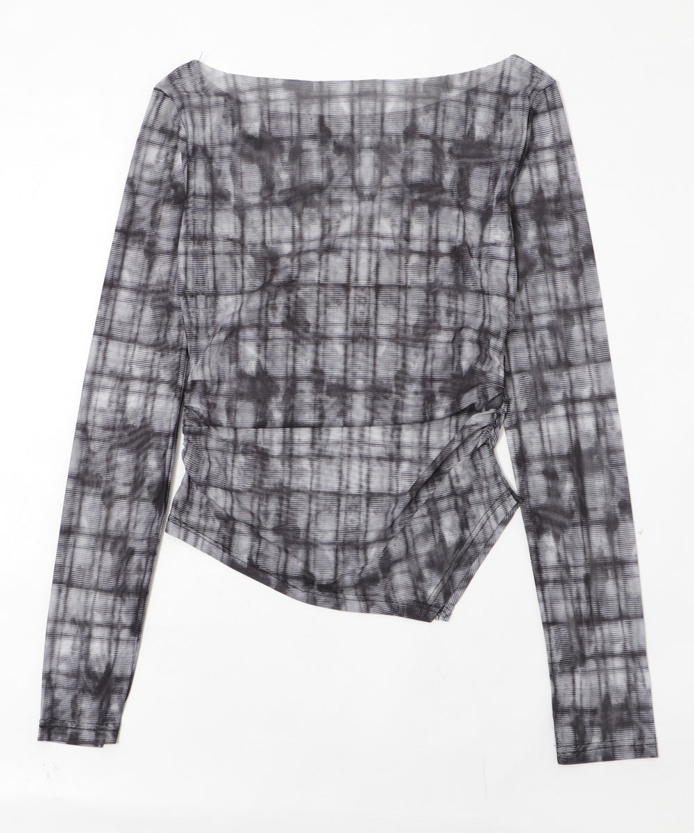 チェックシアーバタフライトップ