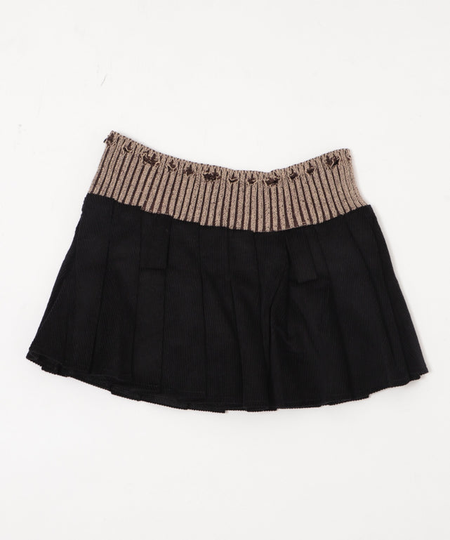 ウエストデザインプリーツスカパン