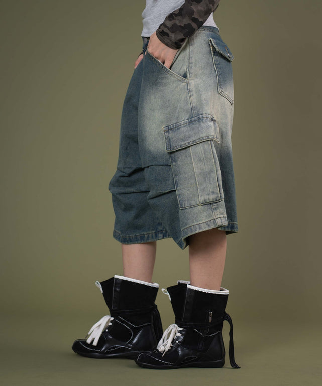 デニム中濃 モデル：160cm S着用