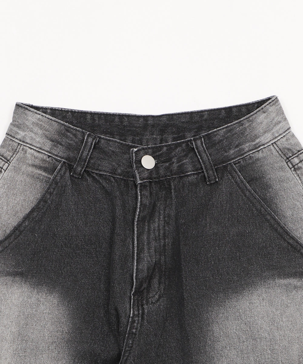 フラップポケットニータックカーゴハーフパンツ