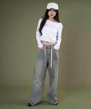 デニム中濃 モデル：163cm S着用