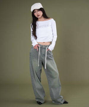 デニム中濃 モデル：163cm S着用