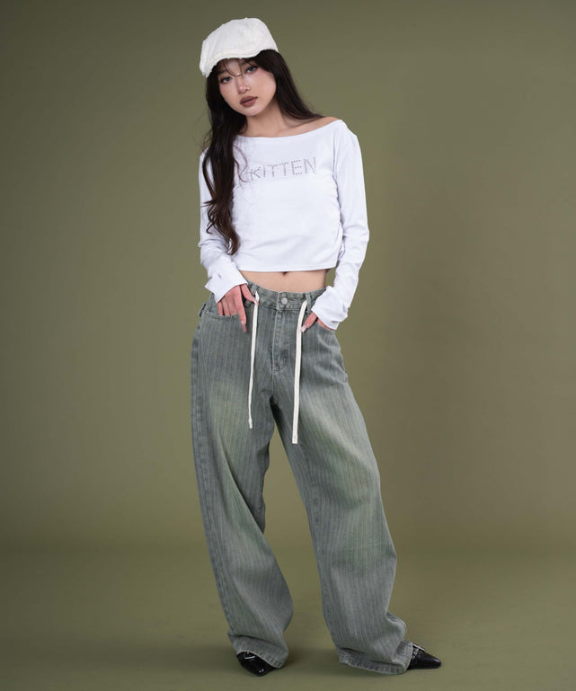 デニム中濃 モデル：163cm S着用