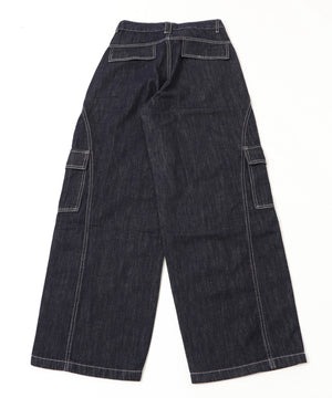 バンダナ付きリジットワイドデニム