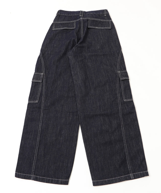 バンダナ付きリジットワイドデニム