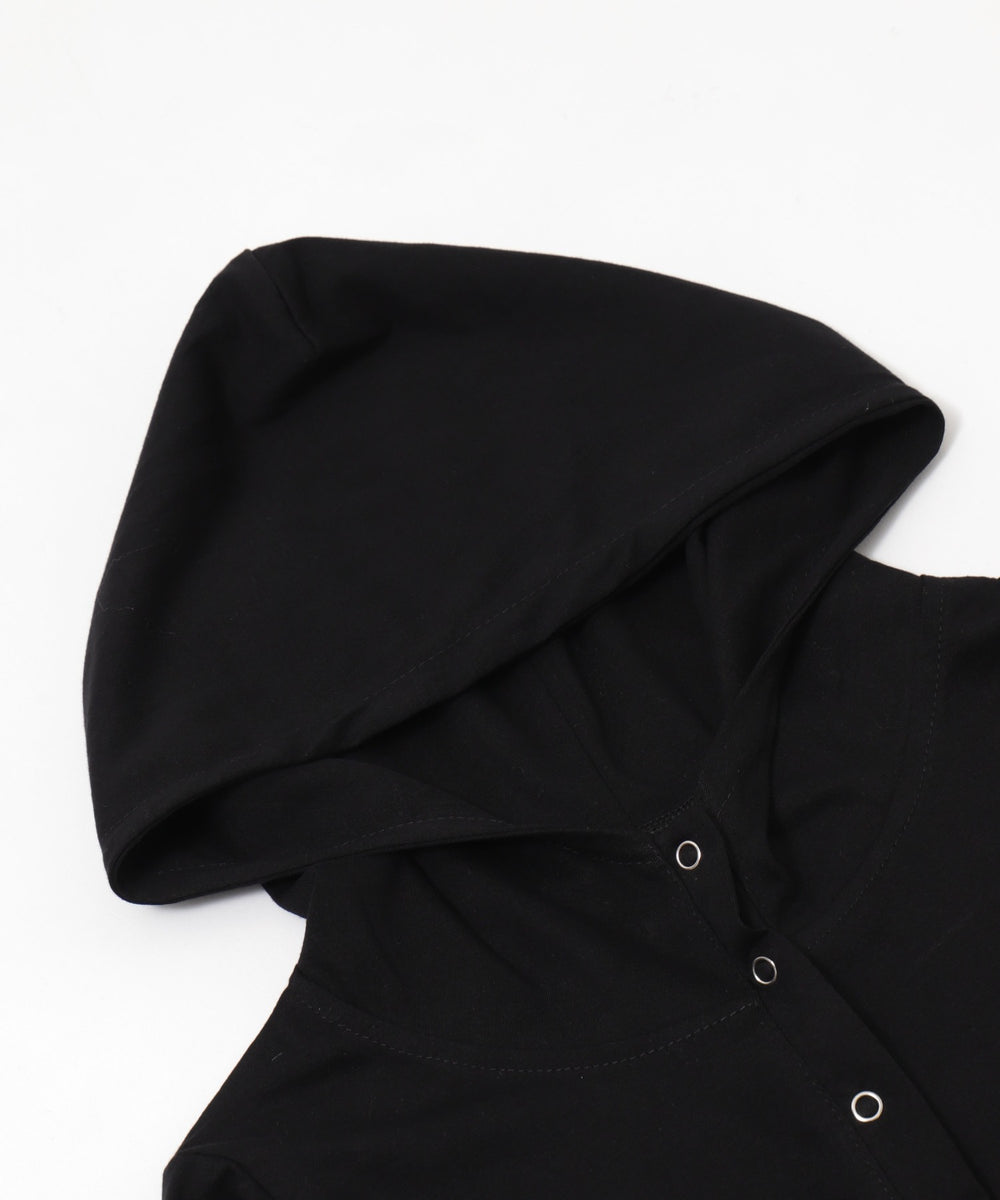 キーネックロゴデザインフーディー