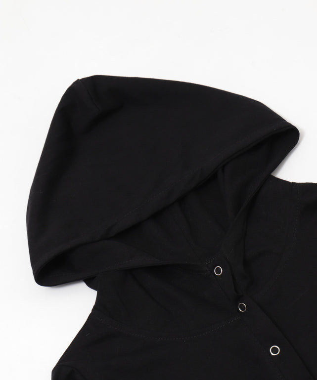 キーネックロゴデザインフーディー