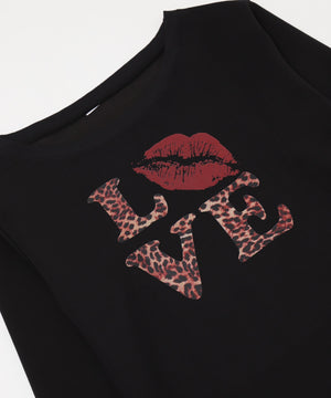 レオパードロゴオフショルSWT